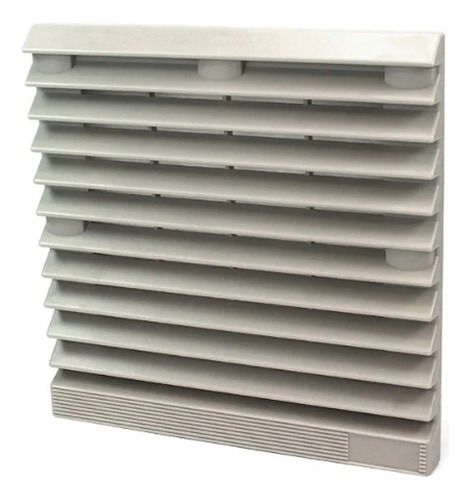 Veneziana Plástica Para Ventilador Com Filtro 120mm X 120mm Cor Cinza