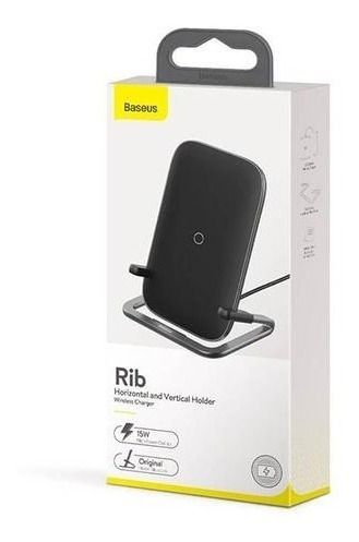 Imagen 5 de 5 de Cargador Inalambrico Vertical Rib 15 W - Marca Baseus