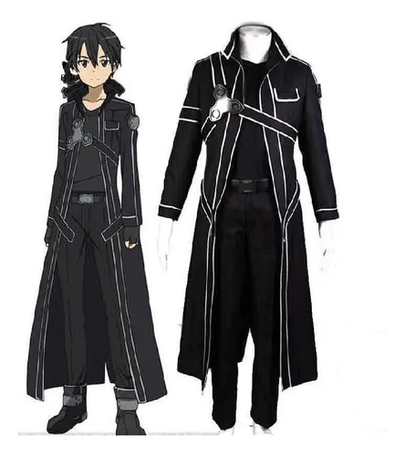 Cosplay Anime Sword Art Online Costume Kirito Kazuto Costume