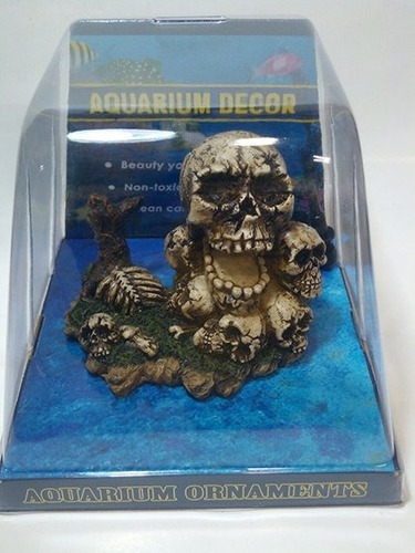 Enfeite Aquário Crânio Caveira Action - Aquarium Decor