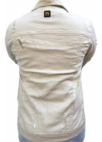 Imagem 5 de 5 de Jaqueta Off White Destroyed Com Detalhes Rasgados Premium