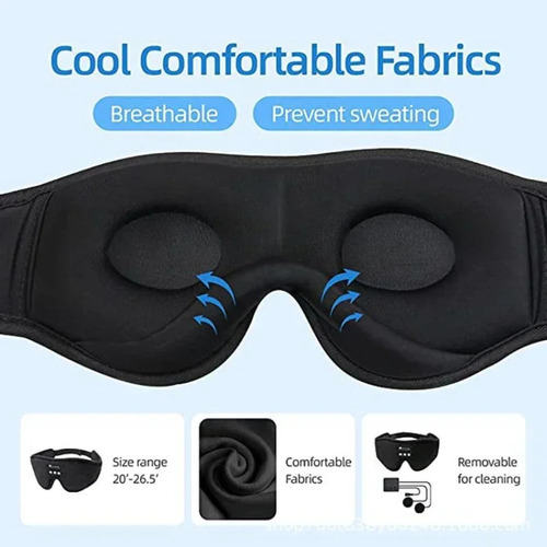 Auriculares Para Dormir Con Máscara De Ojos 3d Bluetooth Par