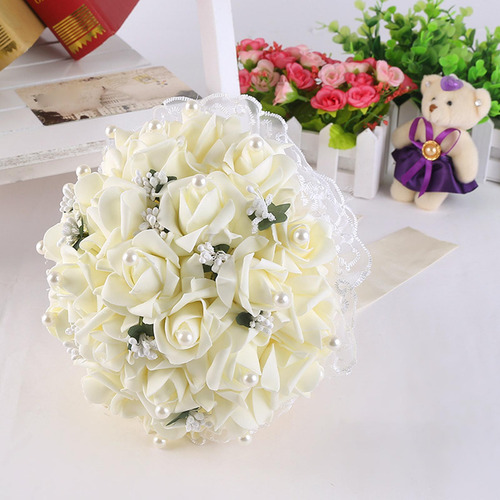 De Novia De Boda Flores Artificiales Rosas Artificiales Ramo