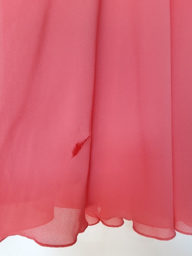 Imagen 8 de 10 de Vestido Italiano Sin Mangas Coral Con Forro Interno, Talla M