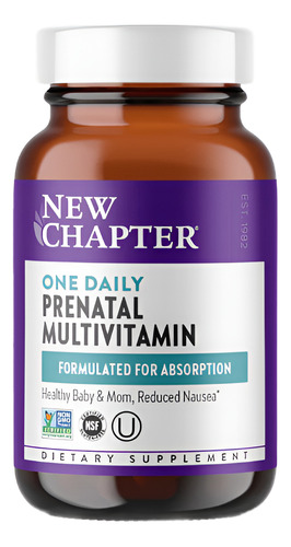 New Chapter Multivitaminico Prenatal One Daily 30 Caps Sabor Sin Sabor