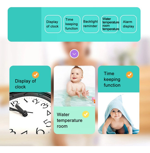 Termómetro De Agua Para Bebés Impermeable Reloj De Estrellas