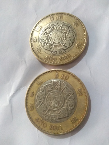 Moneda De 10 Pesos Conmemorativa 2001