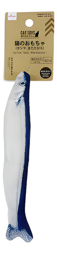 Brinquedo Gato Peixe Pequeno C/ Barulho De Sacola Cor Azul-escuro