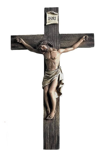 Crucifijo De Jesucristo Inri - Decoracin De Resina De 14 Pul