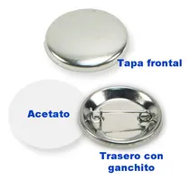 Comprar Chapas Publicitarias De Alfiler O Ganchito 75mm (100unds)