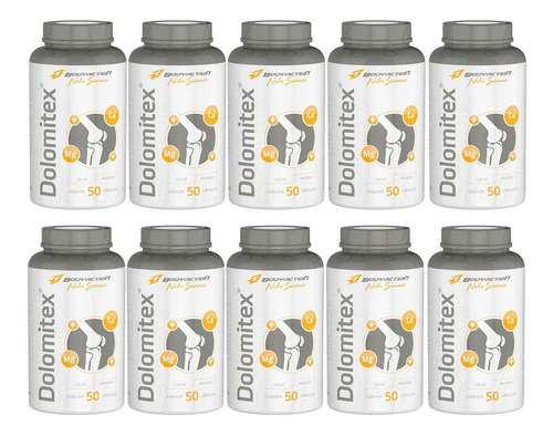 Kit 10x Dolomitex - 50 Cápsulas - Bodyaction