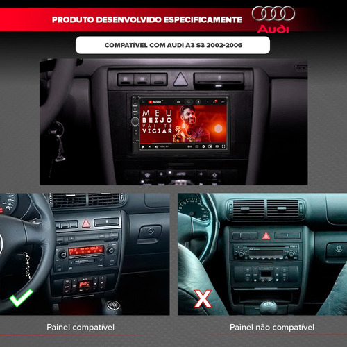 Central Multimidia Mp5 Slim Audi A3s3 2002 2003 2004 2005