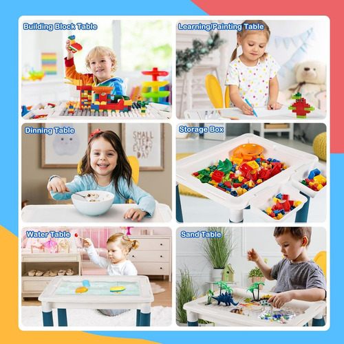Mesa Didactica Con Juego De Bloques Trae Silla Para Niños