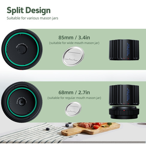 Electric Jar Vacuum Sealer Kit Lids For Food Storage Y