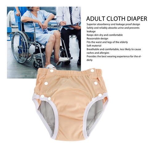 Pañal Lavable Para Ancianos, Tela Para Adultos, A Prueba De