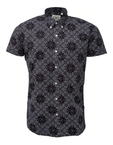 Camisa Botones Diseño Paisley  Relco London Fred Perry Mod