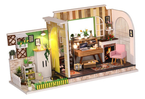 Casa Romántica Miniatura Diy Luces, Perfecto C