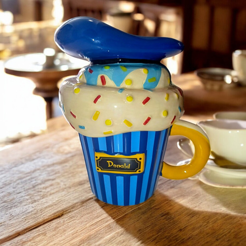 Taza Mug Pato Donald 3d 250 Ml Con Tapa 3d Color Azul Azul 3d Pato Donald