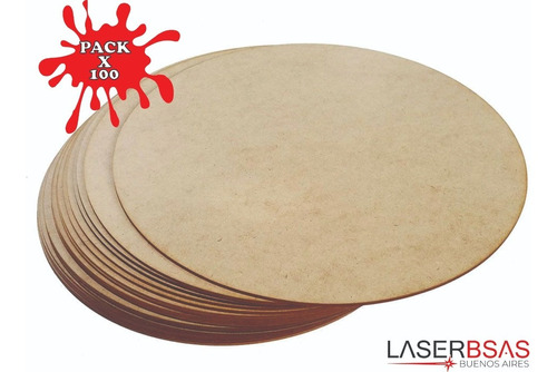 Figura Base Mdf Fibro Facil Circulo 40 Cm X 100 Unidades