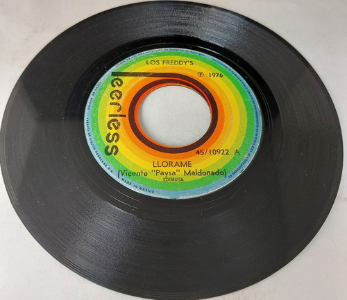 Los Freddy's - Llorame / Vacio Single Lp (Usado)