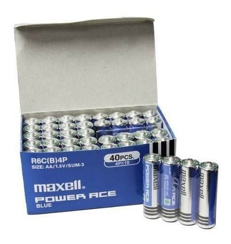 Pack 40 Pilas Aa Doble A Maxell Ultra (carbón)