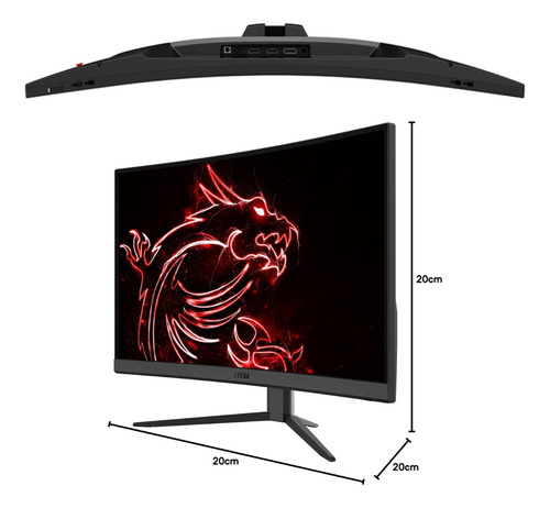 Monitor Curvo Gamer Msi G27cq 27 2k Wqhd 170hz 1500r 1ms Hdr