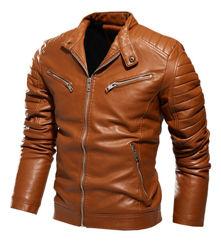 Chaqueta De Poliuretano For Hombre, Traje De Moto A La Moda