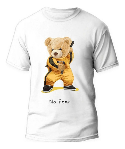 Camiseta Con Estampado De Oso De Peluche De Kung-fu, Hip Hop