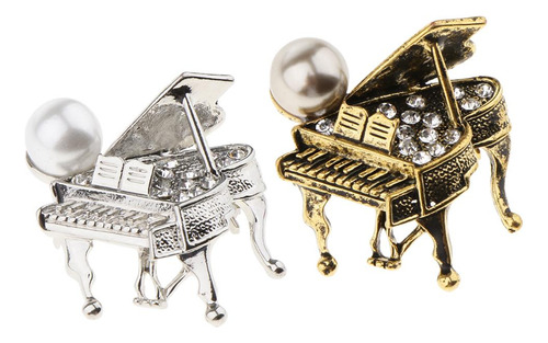 Broche De Forma Piano Elegante Retro Joyería De Moda Para