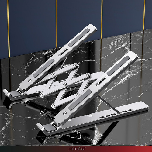 Imagen 4 de 10 de Soporte Notebook Aluminio Regulable Tablet Celular Portatil