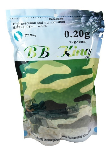 Munição Bolinha Airsoft 0,20g Refil Pacote 5000 Bbking Avb