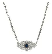 Collar Con Colgante De Ojo De Plata Esterlina 925 Para Mujer