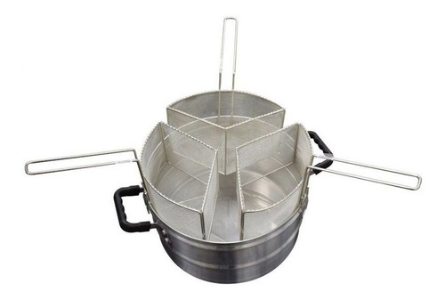 Máquina multicocina para hacer espaguetis para cocinar pasta, 3 cestas sin tapa, 18 l