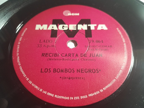 Simple - Los Bombos Negros - Recibí Esta Carta De Juan -1973
