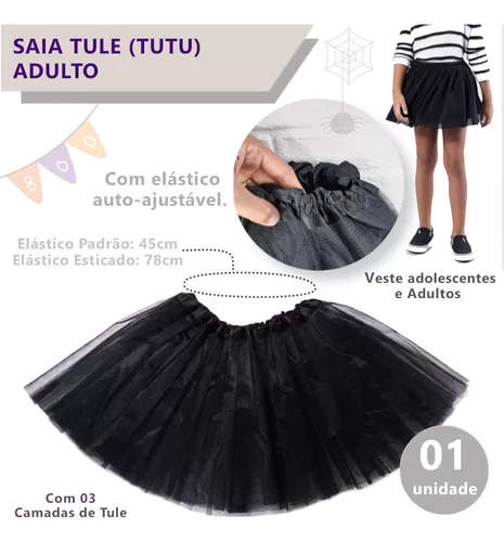 Fantasia de Halloween Adulto Feminino Bruxa Tule com Corrente no Shoptime