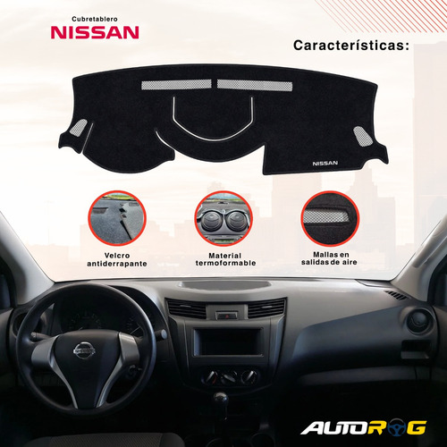 Cubretablero Para Nissan Pick-up Sin Usb Mod 2023 Bordado Negro-negro N37-g/xns37b