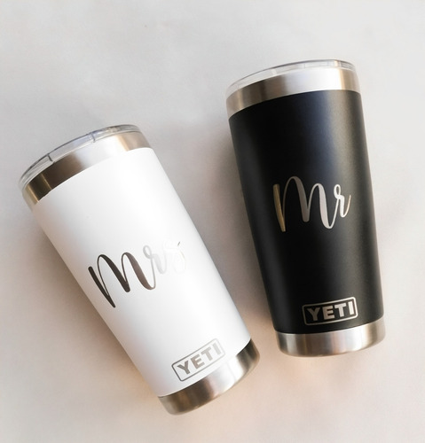 Termo Yeti 20oz Tapa Clásica Personalizado Grabado Láser Negro