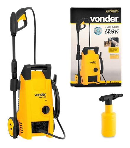 Lavadora de alta pressão Vonder Leve LAV 1400 de 1400W com 1450psi de pressão máxima 220V