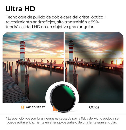 K&f Concept Filtro 49mm Nd Variable Nd2-400 Densidad Neutra