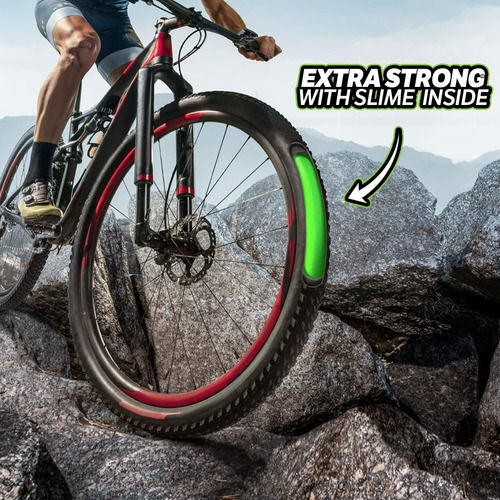 2 Camaras Ruedas Bici Sellador Antipinch Slime 66cm Schrader