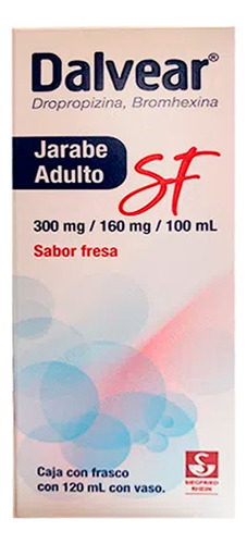 Dalvear Jarabe Adulto Sabor Fresa, 1 Frasco 120 Ml + Vaso Dosificador