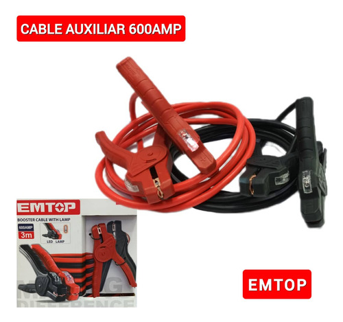 Cable Auxiliar (600 ) Amp 3 Mts Emtop Somos Tienda Física 