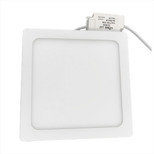Kit 2 Plafon Painel De Led Sobrepor 12w 6000k Nobre Luz Estrutura Branco