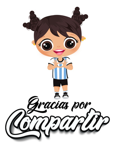 Kit Imprimible Argentina Nena Editable Incluye Invitación