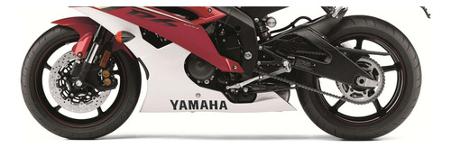 Kit Adesivo Faixa Spoiler Para Yamaha R6 2013 Vermelha 13661 Cor Preto