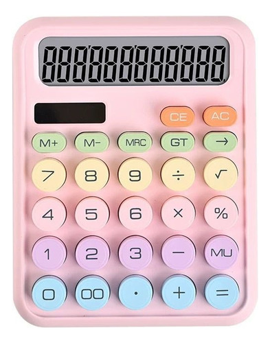 Calculadora Kawaii Teclas Grandes Escolar Comercio Rosa