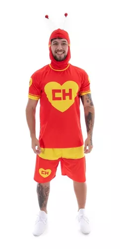 Fantasia Chapolin Colorado Cosplay Masculino Adulto