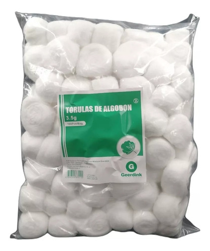 Torulas De Algodón 3,5g X 100 Unidades Geerdink