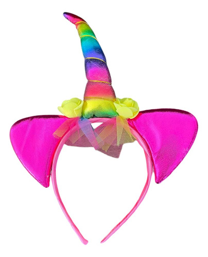 2 Diademas Con Diseño De Cuerno De Unicornio En Color Rosa
