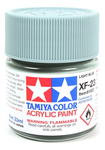 Pintura Acrilica 23ml Xf23 Light Blue By Tamiya # Xf23